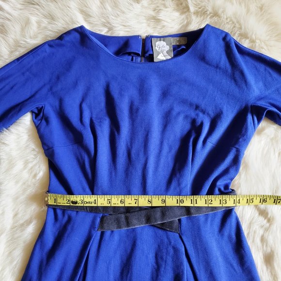 Anthropologie Girls From Savoy Blue Ponte Knit Dress (as Seen on Taylor Swift) - Picture 14 of 16